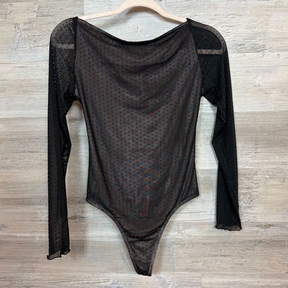 BNWT Out From Under Urban Outfitters Tango Swiss Dot Mesh Bodysuit - Medium - Picture 10 of 10